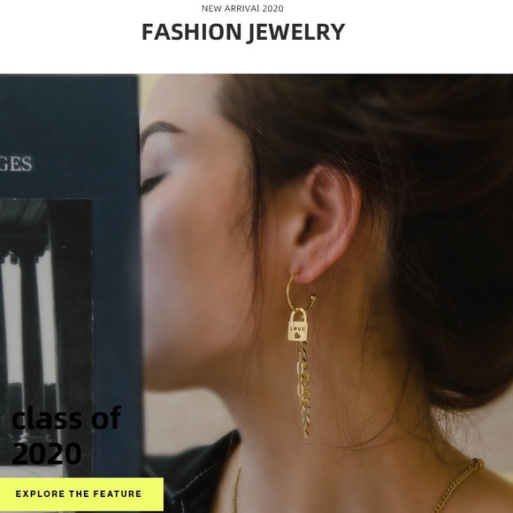 💕💕Last One💙Love Locker Golden Chain Hoops - Picture 9 of 12